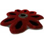 Covor Premium de  matase tip floare 4D colectia Moda 048 red 150x150cm